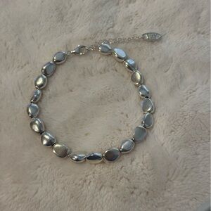 Silver beaded bracelet